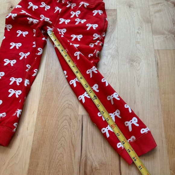 Hanna Andersson French Terry Red & White Bow Print Sweatpant Joggers - Picture 8 of 11